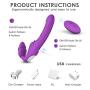 Vibrating Strapless Strap on Dildo Vibrator Sex Toys – Adorime Silicone Rechargeable Remote Control Female Clitoris Stimulate Adult Gal Pal G-Spot Massager for Lesbian and Women