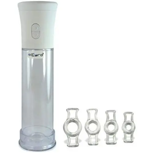 White LeLuv Mens Electric Vacuum Penis Pump Natural Male Enhancement Bundle with Clear Cylinder Seal and 4 Pack of Constriction Rings White LeLuv Mens Electric Vacuum Penis Pump Natural Male Enhancement Bundle with Clear Cylinder Seal and 4 Pack of Constriction Rings