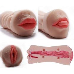 Double-Heads Soft Silicone Male Training Tool, Pocket Mens Hands Free Relax Toy (Shipping from US)