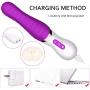 Clitoral Tongue Vibrators, Enlove, Oral Rotation Vibrators for G Spot Nipple Anal Vagina Stimulation with Heating Function and 7 Vibrations, Purple