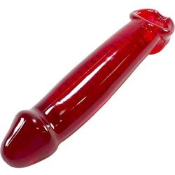 Muscle Smooth Cocksheath with Length Insert - Ruby