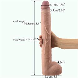 TTZCL 15 Inch Huge Dîldɔ Super Long Massage for Women Wand Toys