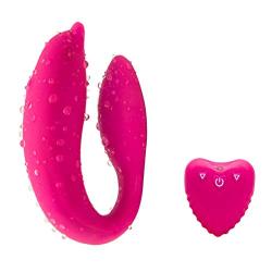 XSEXO Wireless Remote Control Rechargeable Mini Finger Massager with Strong Patterns Handsfree USB Waterproof Massager Wand (U Shape)