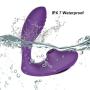 Female Wearable USB Charged Wireless Butterfly Suction Ví-b-ra-tórs Toys - Purple