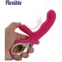 G Spot Rabbit Vibrator Clitoris Stimulation, EVERFUN Waterproof Dildo Vibrator Clit Stimulator with 10 Vibration Modes Quiet Dual Motor for Women Rechargeable (Pink)
