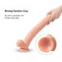 16.93-inch Lifelike Realistic Dildo with Powerful Suction Cup - Fake Penis Female Hands-Free Massage Toys