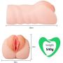 Pocket Pussy, Greenpinecone Male Masturbator Cup, Realistic Sex Toys 3D Realistic Vagina Masturbation Stroker with 2 Cock Rings for Intense Stimulation Real-Life Touch and Feeling