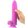 MLSice Big Dildo Suction Cup Fake Penis Corn Dick Sex Toys for Women Particle Surface Vagina Stimulate Anal Beads Butt Plug Dong Sex Shop 20-4.2 cm - Purple