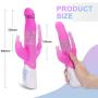 Rabbit G-spot Vibrator-Rotating&Vibrating Dildo Vibrators 3 Stimulations for Clitoris Anal and Vagina, with 7 Powerful Vibrations and 3 Speed Rotating Beads Rechargeable, Waterproof 3 in 1 Sexy Toy