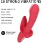 Rabbit Vibrator, Clitoris Vagina Vibrator with 16 Strong Vibrations, Waterproof Dildo Vibrator for Nipple Prostate G-spot Stimulation Vibrator, Adult Sex Toys for Women and Couples Rechargeable