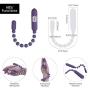 Pure Love Flexible Vibrating Anal Beads with 7 Functions, Purple Color, Adult Sex Toy