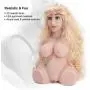 Y-NOT Realistic Silicone Sex Love Doll Flesh 3D Double Sided Body Life Like Adult Toy with Heating Stick, Vibrator, Wig and Sexy Underwear for Male Masturbation