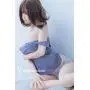 KingMansion 153 cm TPE Sex Love Doll Entity Body Lifelike Sexy Real Solid Love Toy with Metel Skeleton - 5ft, Natural