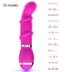 G Sp-otter Massager Waterproof Silicone Dillo with 12 Silent Vibration Patterns