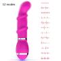 G Sp-otter Massager Waterproof Silicone Dillo with 12 Silent Vibration Patterns