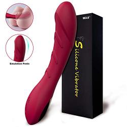 G Spot Dildo Vibrator for Female Vagina Clitoris Anal Stimulator, Waterproof Rechargeable Quiet Vibrating Powerful Vibrators Adult Sex Toy Gift for Women Couple with 12 Vibration Mode- MELO (Burgundy)