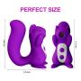 Maison-Market Clitoral Massager Cute Squirrel Cartoon Shape with Sucking Nipples Clitoris Function, 10 Modes and 10 Sucking Intensity Stimulation for Women, Purple