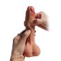 Double-layered Dildo Realistic Liquid Silicone Penis With Strong Suction Cup, 7 Inch