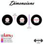 LeLuv Universal Silicone Sleeves Premium Set of 3 for 2.0 inches-2.5 inches Cylinders One of Each Size