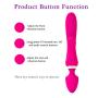 Wireless Magic Handheld Massage Vibrator - 10 Kinds of Vibration Frequency - Waterproof - Ultra-Quiet - USB Magnetic Charging - is a Good Helper for Travel (RT-Rose red)