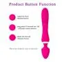 Wireless Magic Handheld Massage Vibrator - 10 Kinds of Vibration Frequency - Waterproof - Ultra-Quiet - USB Magnetic Charging - is a Good Helper for Travel (RT-Rose red)
