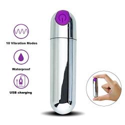 Bantie Bullet Vibrator Vagina Stimulator Massager Waterproof Mini Pocket Finger 10 Speed Dildo Vibrator Adult Massager for Travel Portable Adult Massager USB Rechargable Adult Sex Toys