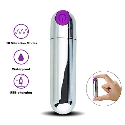 Bantie Bullet Vibrator Vagina Stimulator Massager Waterproof Mini Pocket Finger 10 Speed Dildo Vibrator Adult Massager for Travel Portable Adult Massager USB Rechargable Adult Sex Toys