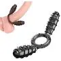 Sexbaby Vibrating Penis Ring, Super Stretch Double Vibrator Cock Ring with Stimulating Texture Sexbaby Vibrating Penis Ring, Super Stretch Double Vibrator Cock Ring with Stimulating Texture