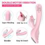 G Spot Rabbit Vibrator with Fox Mouth for Clitoris Stimulation,Treediride Waterproof Dildo Vibrator Clit Stimulator with 9 * 9 Vibration Modes Quiet Dual Motor Sex Toy for Women Couple (Pink)