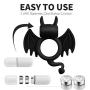 Vibrating Penis Ring, laise vie Silicone Soft Stretchy Cock Rings for Men Waterproof Ring Toys for Males and Couples for Longer Lasting Erections Triple Wearing Ways with 2 LR41 Batteries (Batman)