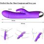 Rabbit Vibrator Waterproof G Spot Vibrator for Clitoris Stimulation Massager Wand Dildo Vagina Stimulator with 10 Vibration Modes Adult Sex Toys USB Rechargeable Quiet Dual Motor for Women (Purple)