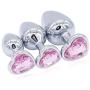 YEVIOR Training Kit for Beginners Stainless Steel Diamond Amal Plug- Heart Shape Metal Health Six-Toys for Men Women
