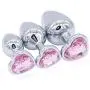 YEVIOR Training Kit for Beginners Stainless Steel Diamond Amal Plug- Heart Shape Metal Health Six-Toys for Men Women