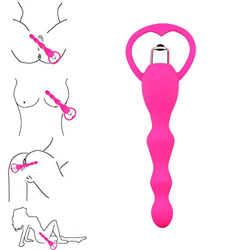 ALBK Vibrantor Mini Bullet for Women Anales Trainer Massage Toy， Vib Anales Beads Silicone Trainer Fun Toys for Beginners and Advanced Users Pink