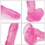 8.8-Inch Personal Mǎssǎge Wand for Women Pink Transparent Lifelike Dîldɔ with Suction Cup