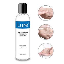 Lure Natural Water-Based Lube, 8 oz Personal Lubricants. Ultimate Super Slick-Slippery-Long Lasting- Sensitive Skin Safe for Women,Men or Couple