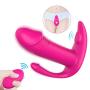 Adullt Toy for Women Pleasure 9-Speed Wearable Dual Motor Vib Waterproof Invisible C-Msager Rechargeable G-Stimulator Remote Control for Women Couples (Hot Pink)