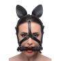 Master Series Dark Horse Pony Head Harness with Silicone Bit