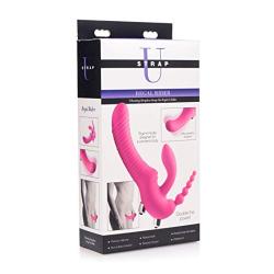 Strap U Regal Rider Vibrating Silicone Strapless Strap On Triple G Dildo