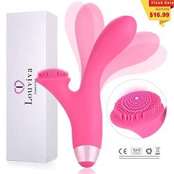 Louviva Vibrator Rabbit Vibrating G-spot Vibrator - Vagina and Clitoris Stimulation Rabbit Massager - Powerful Adults Sex Toys for Women or Couples