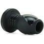 Doc Johnson Platinum Premium Silicone - The Stretch - Hollow Butt Plug - Medium - Black