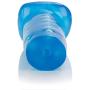 CalExotics Basic Essentials Beaded Masturbator - Male Silicone Masturbation Sleeve - 5 Inch Ribbed Pocket Puss - Adult Male Sex Toy - Blue