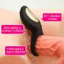 Wireless Rechargeable Vibranting Time 8 Vibration Lasting Rooster Male Ring for Men Longer T-Shirt