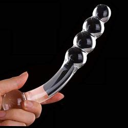 Huge Big Size Double Head Ultra Smooth Crystal Glass Stick Ridged Spiral Designed for Women Men