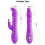 Thrusting Rabbit Vibrator with 3 Powerful Thrusting Actions 7 Vibration Modes for G Spot Clitoris Stimulation, PALOQUETH Waterproof Dildo Bunny Vibrator Personal Sex Toy for Women, Rechargeable Purple