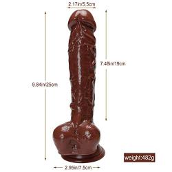 Tingxuan JDesto- ThickHandsfreeMássage Wand Super Huge Lady Toy DEPUR (Color : Brown)