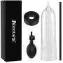 Penis Vacuum Pump with Durable Sleeve for Powerful Tight Suction, PALOQUETH Penis Enlargement Pump with Clear Cylinder Measurement Marker Quick Air Release Valve for Beginners Safe Pumping 9 Inch