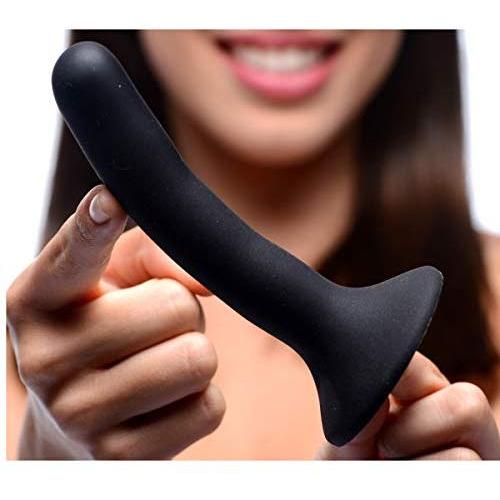 Strap U Silicone Strap On Dildo, Black, Small