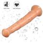 Padgene 16.5" Realistic Horse Dildo Extra Long Soft Huge Penis Sex Toy with Strong Suction Cup Curved Shaft for Hands-free Vaginal G-spot and Anal Prostate Play