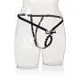 Rechargeable Lovers Cheeky Panty™ with Pleasure Beads - Vibrating Pleasure Panties for Women - Beaded Cock Ring Toy for Couples - Black